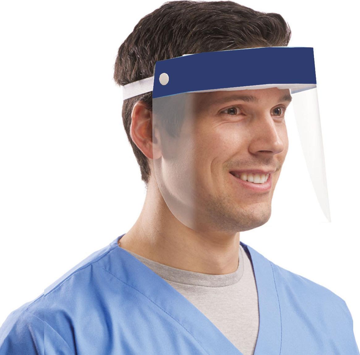 Tấm kính che mặt - mặt nạ bằng kính bảo hộ màu xanh dương