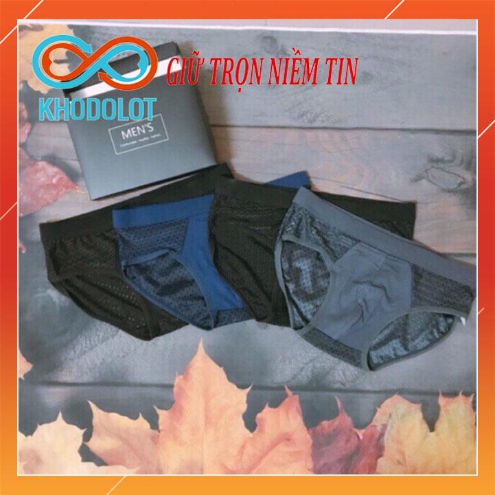 Quần lót nam Tam giác thông hơi MEN, Quần sịp nam cao cấp chất đẹp co dãn 4 chiều