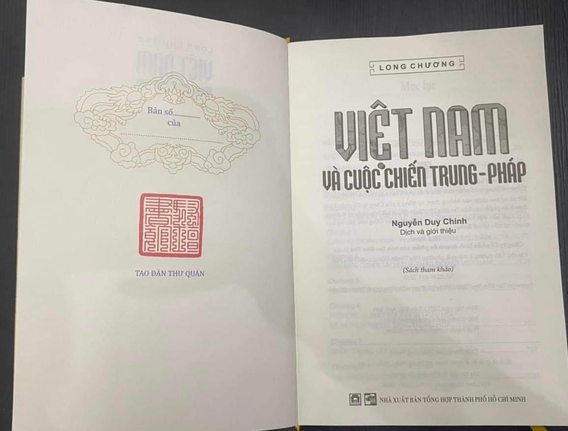VIỆT NAM VÀ CUỘC CHIẾN TRUNG – PHÁP. Dịch giả Nguyễn Duy Chính