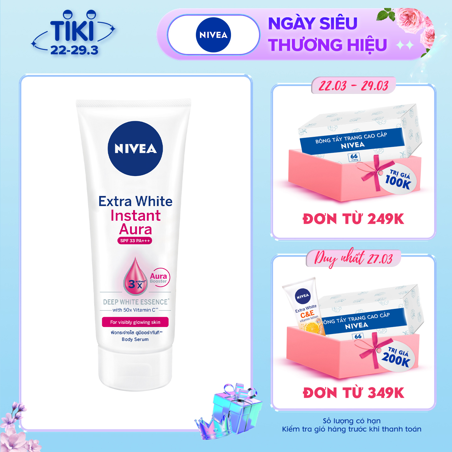 Tinh Chất Dưỡng Thể Giúp Sáng Tức Thì Nivea 83234 (180ml)