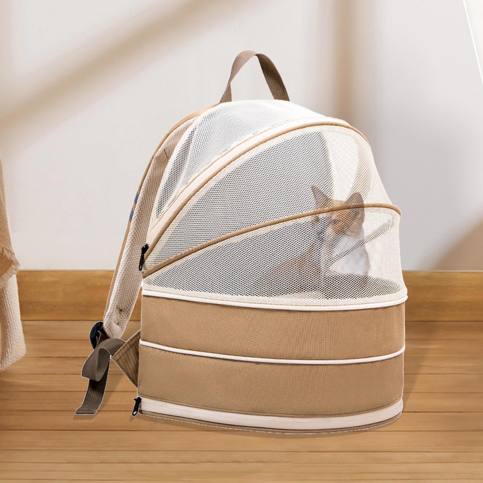 Pet Carrier Backpack Dog Cats Breathable Hiking Foldable Durable Travel Bag