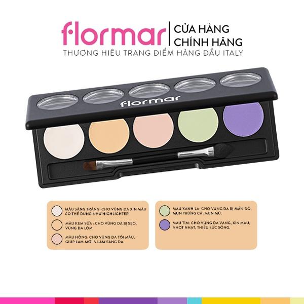 Bảng màu Che Khuyết Điểm 5 Ô Flormar Palette Camouflage Palette Concealer 7.5g