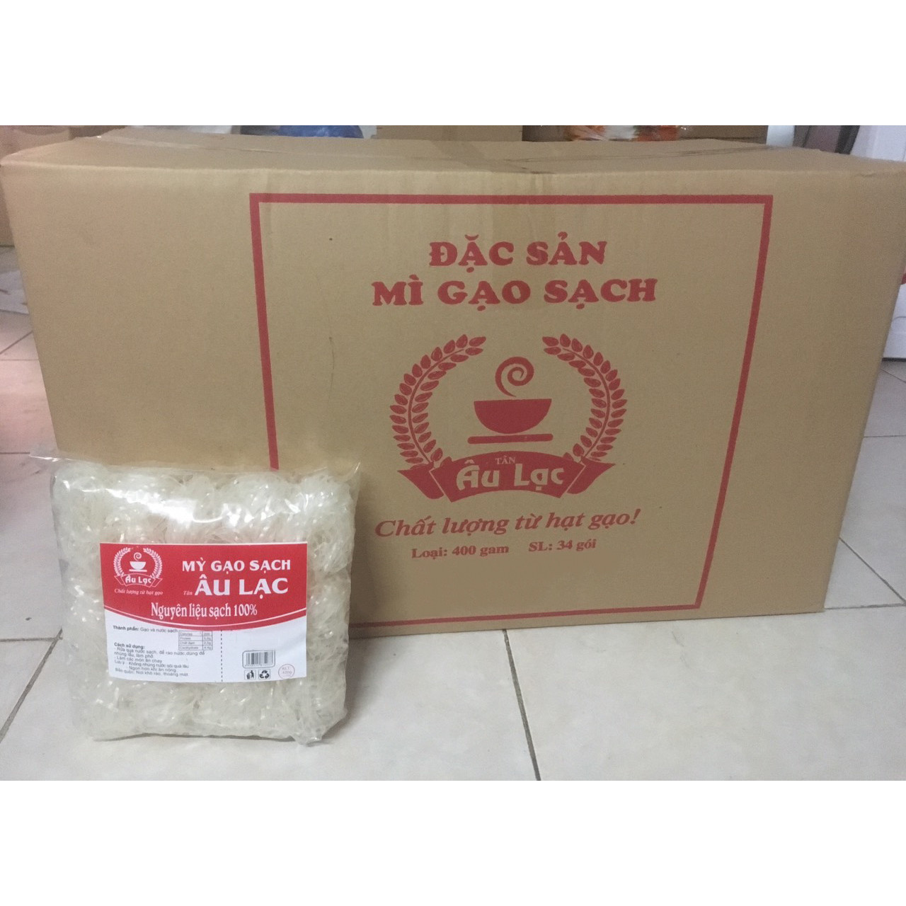 Mỳ gạo Tân Âu Lạc 400g (thùng 34 gói)