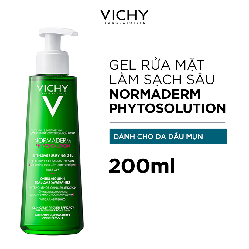 Sữa Rửa Mặt Dạng Gel Giúp Làm Sạch Sâu Và Giảm Bã Nhờn Trên Da Normaderm Phytosolution Intensive Purifying Gel 200Ml