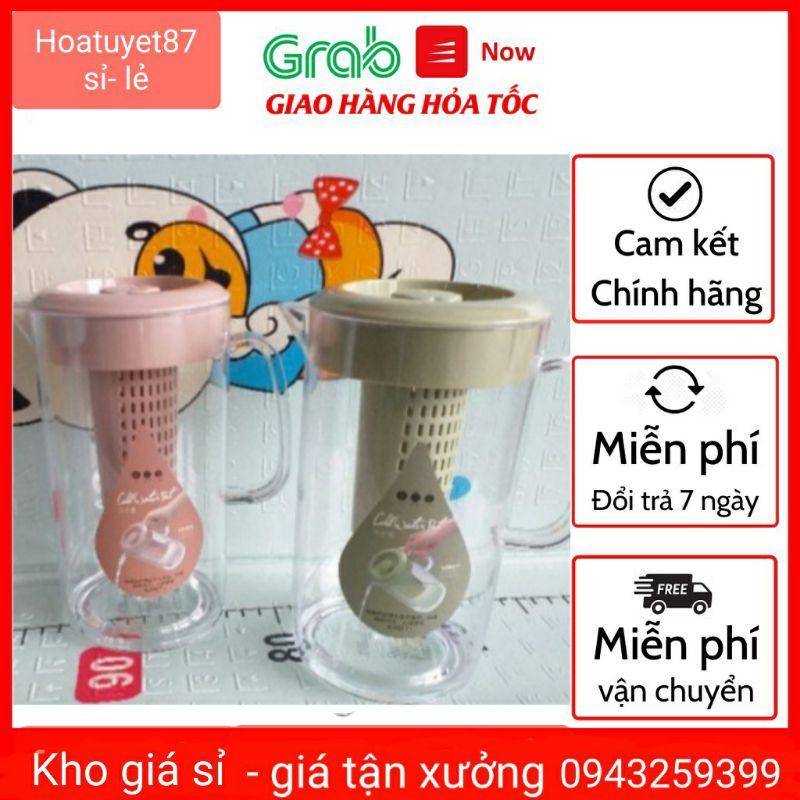 Ca nước nhựa PP chịu nhiệt 1700ml - Có quả lọc