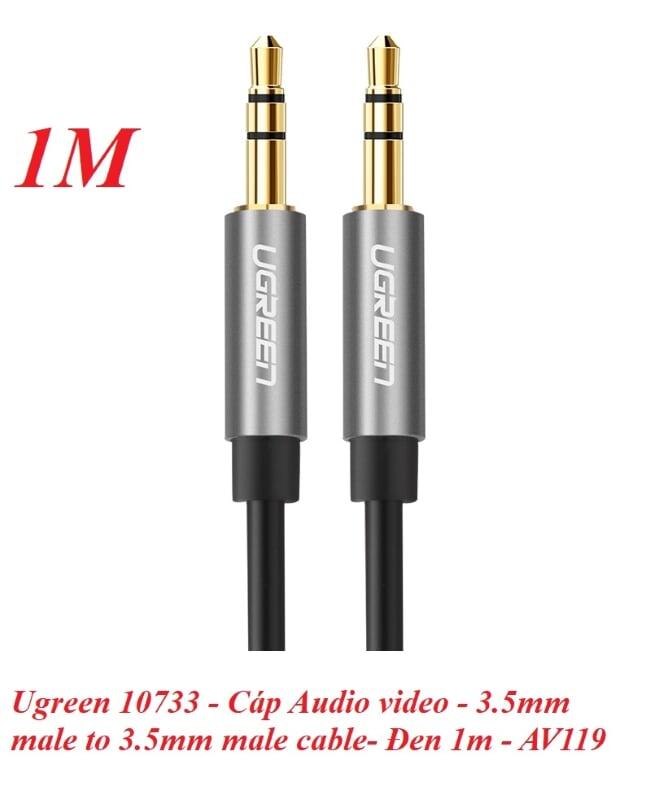 Ugreen UG10733AV119TK 1M màu Đen Cáp âm thanh 2 đầu 3.5mm dương dây tròn TPE cao cấp - HÀNG CHÍNH HÃNG