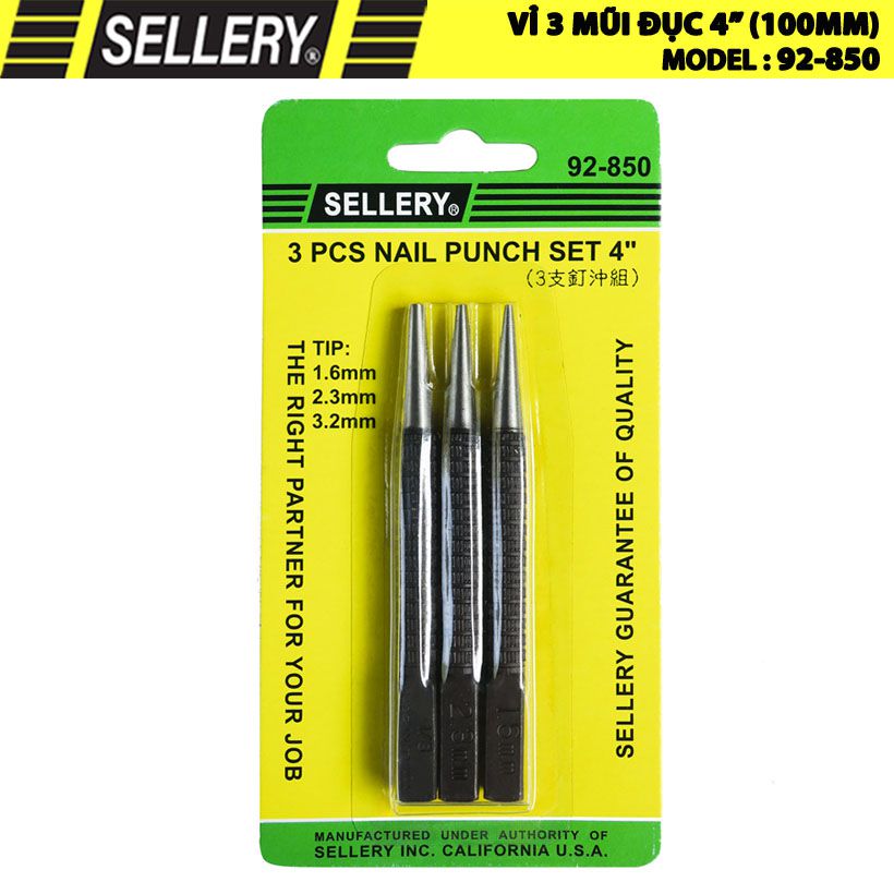 Bộ Mũi Đục Sellery 92-850