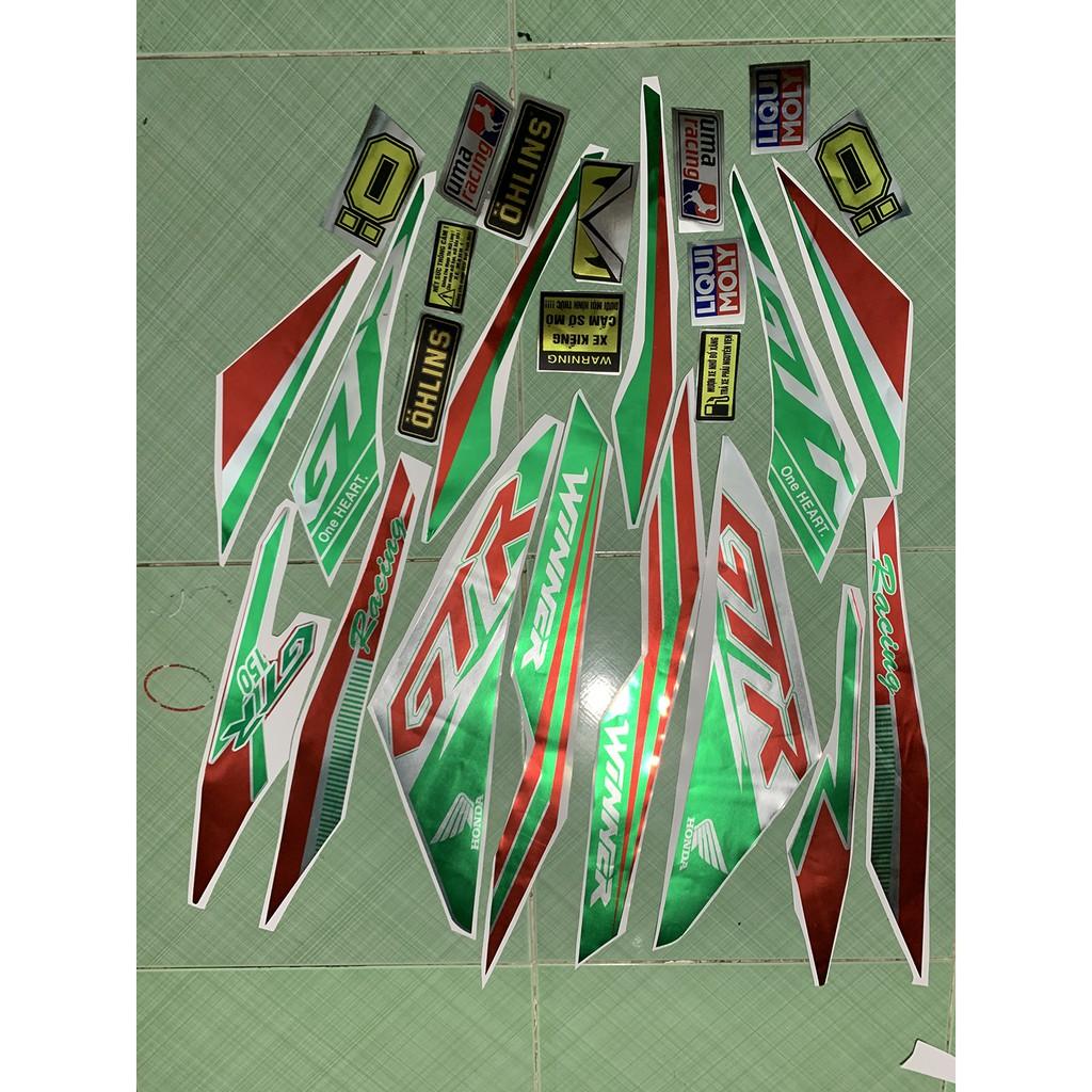 Tem winner 150 gtr xanh lá crom