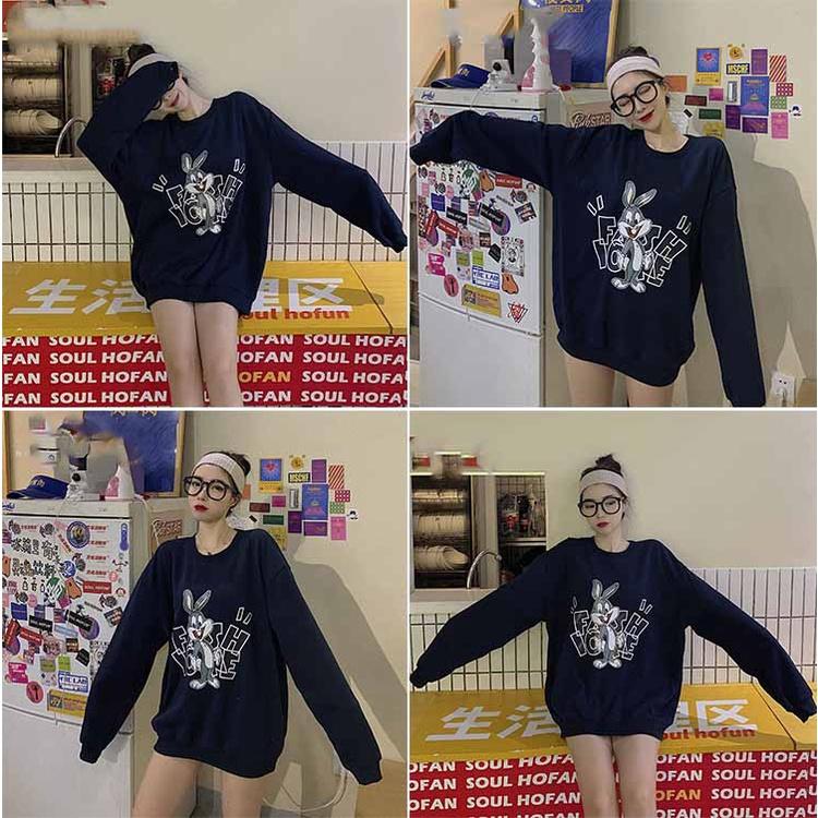 Áo Sweater phong cách Ulzzang Hàn Quốc tay dài họa tiết hình Thỏ Fash phong cách cá tính CoolZ C011