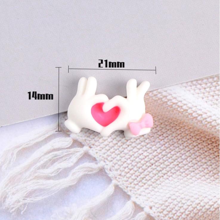 Chuyên Charm * Charm đôi bàn tay thả tim dùng trang trí vỏ ốp điện thoại, kẹp tóc, DIY