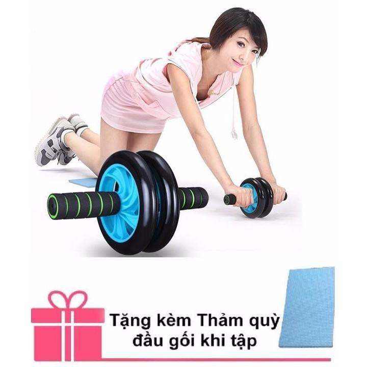 FREE SHIP - Con lăn tập cơ bụng + thảm lót đầu gối