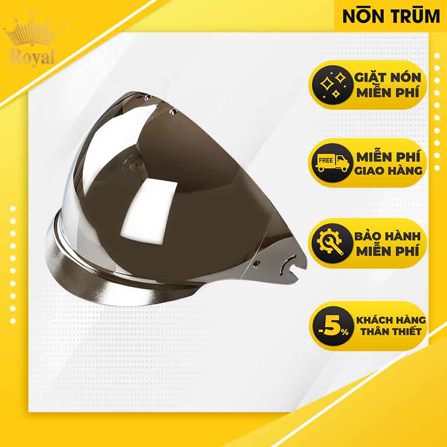 Kính thay cho nón bảo hiểm kính âm Royal M139 - Chỉ có kính