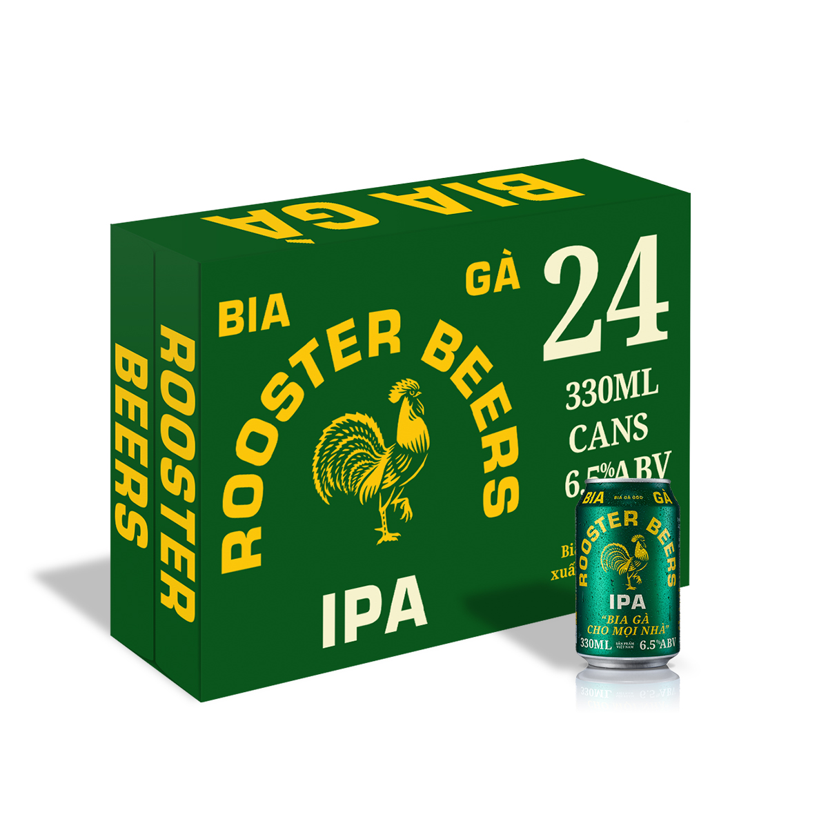 Thùng Rooster Beers IPA (Bia Gà) 24 Lon (330ml/Lon)