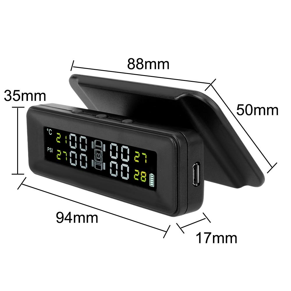 Hệ thống giám sát áp suất lốp xe hơi thông minh với màn hình LCD 4 cảm biến ngoài