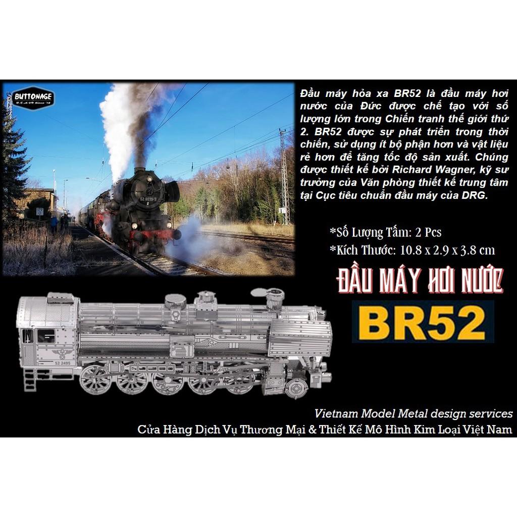 Mô Hình Lắp Ráp 3d Đầu máy hơi nước BR52 - Đức