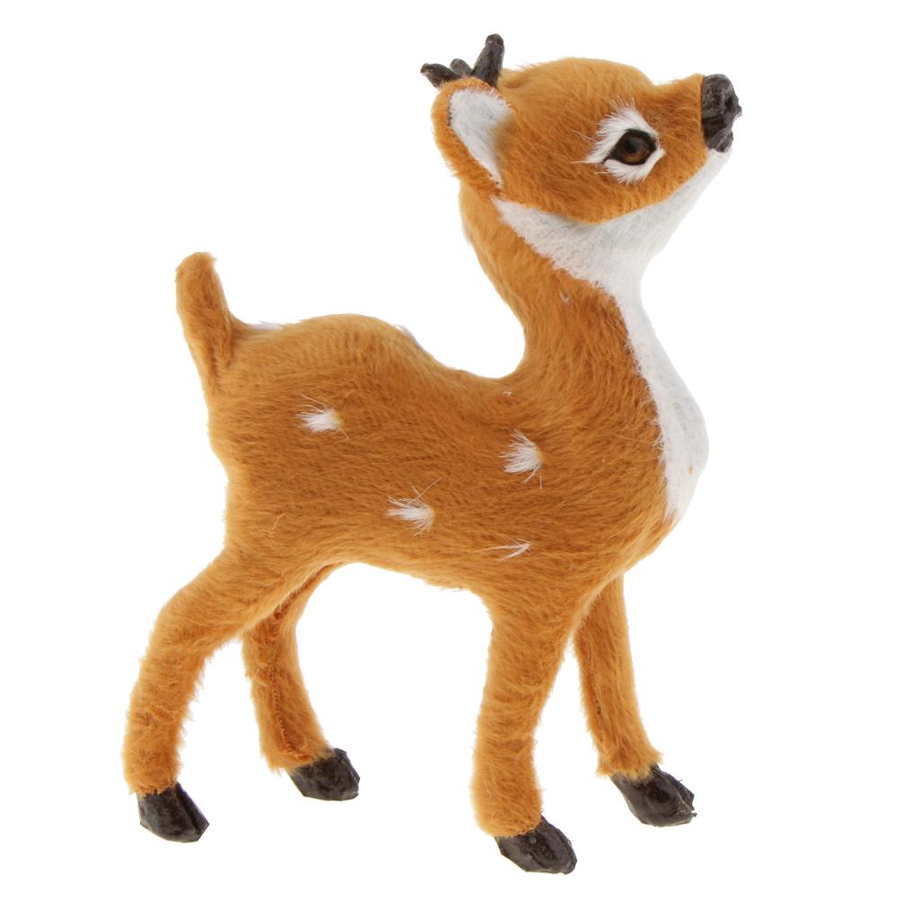 Christmas Plush Simulation Deer Doll Toy Xmas Ornament Home Decor