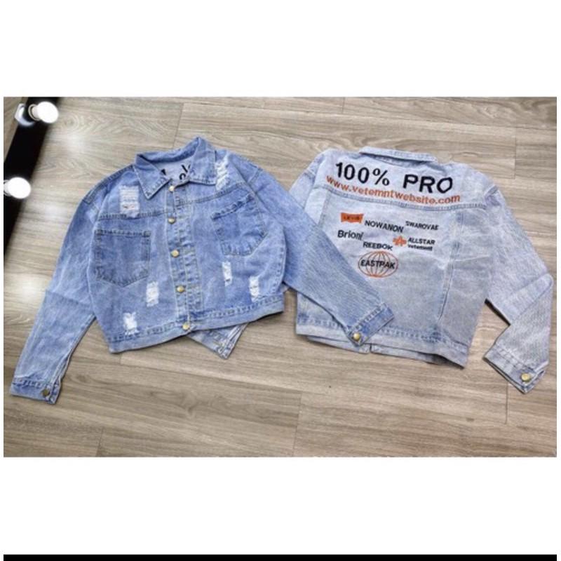 Áo khoác jeans nữ