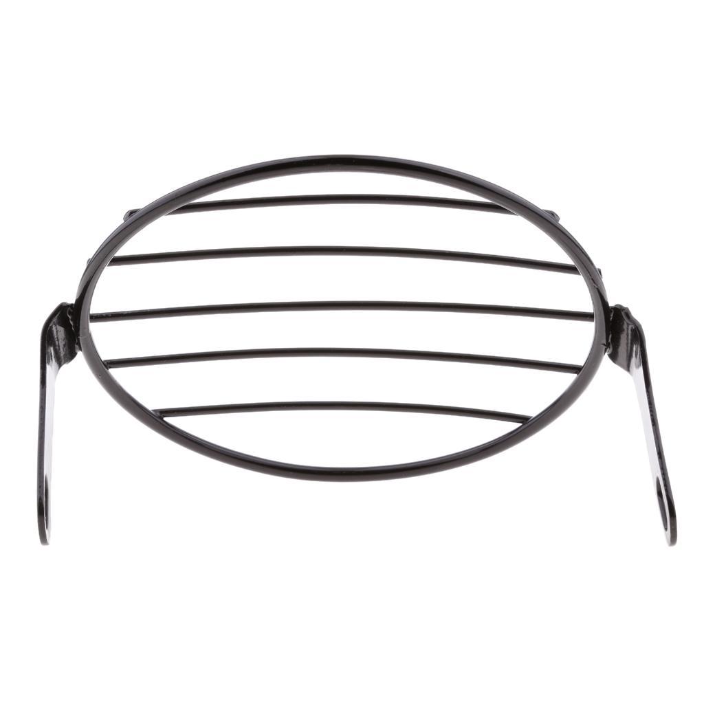 Metal 6.7" Vintage Round Headlight Lamp Grill Protective Net Cover