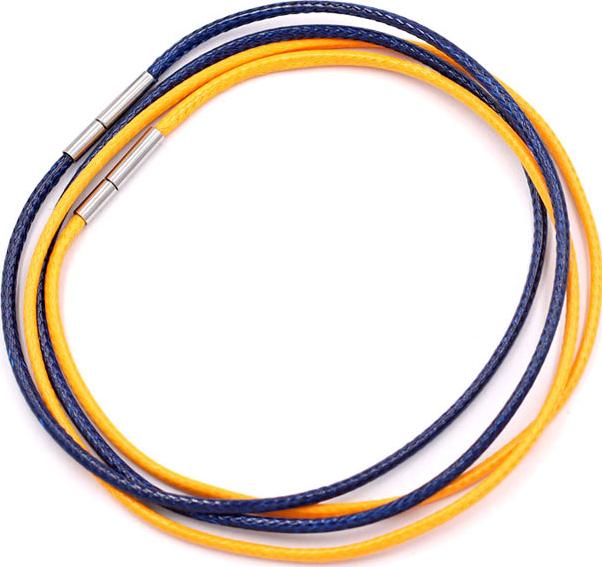 Combo 2 sợi dây vòng cổ cao su - xanh dương + vàng DCSXDV1