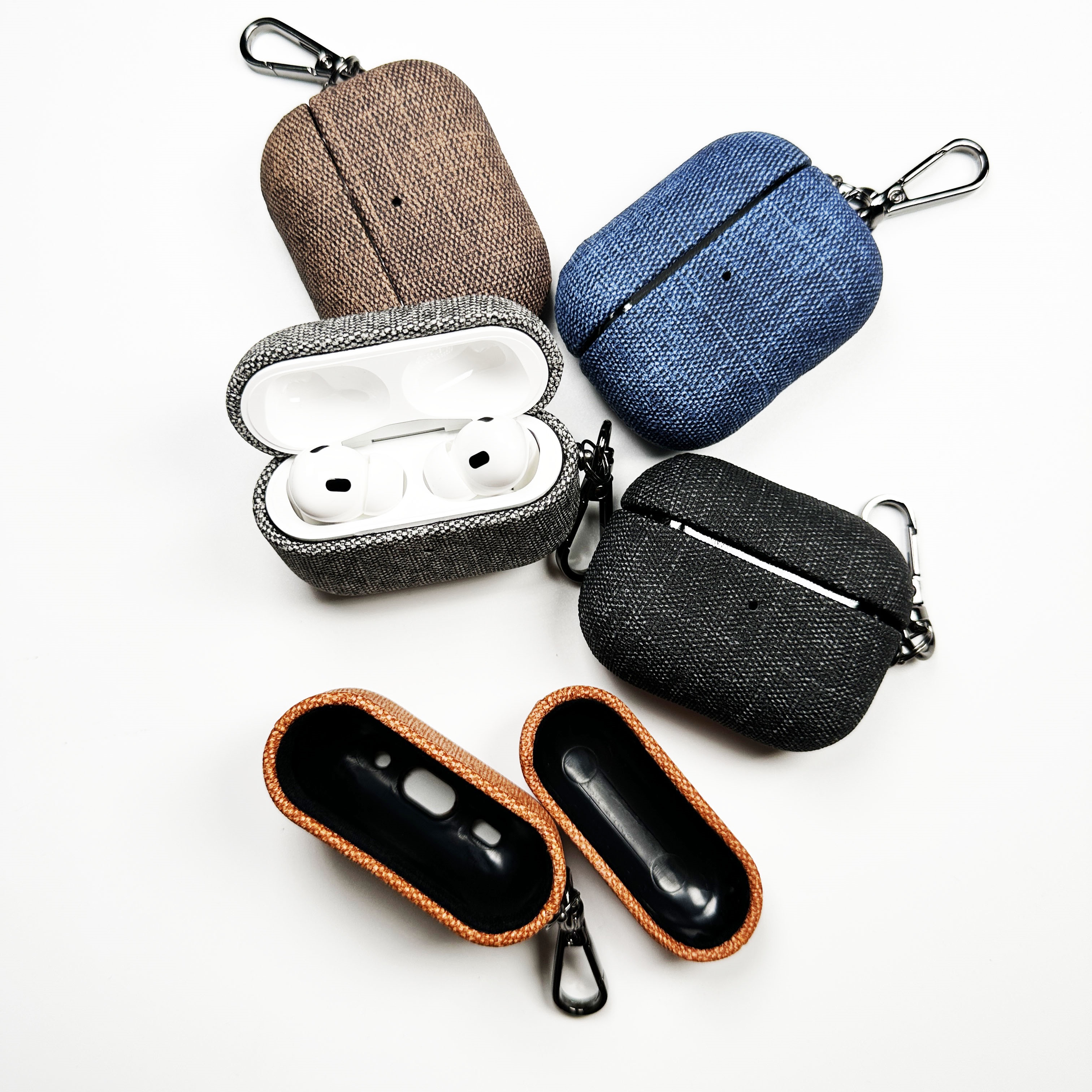 Bao Case Hybrid Vải Folio cho Airpods Pro / Airpods 3 / Airpods Pro 2 / Airpods 4 - Hàng Chính Hãng