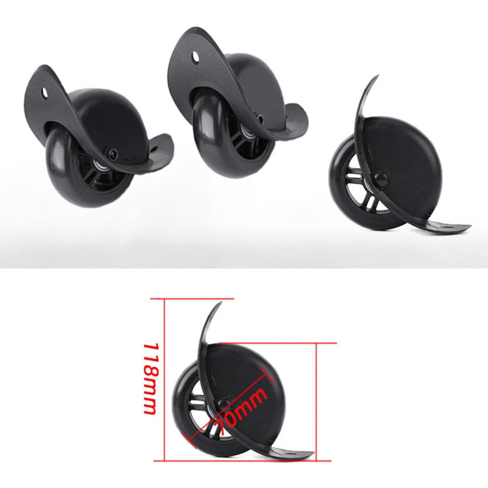 2 Pieces Luggage Replacement Wheels, Mute Smooth Suitcase Wheels Replacement for Suitcase Trolley Luggage