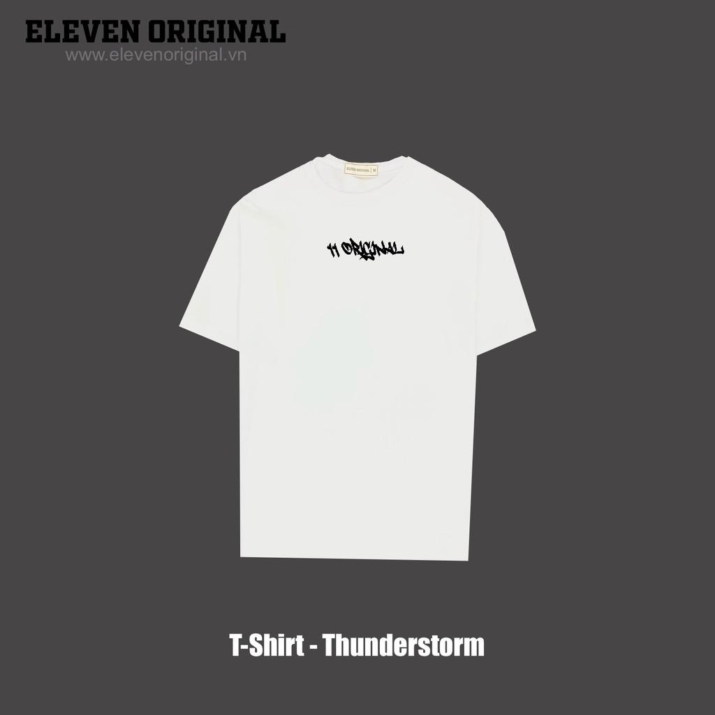 Áo thun Oversize cao cấp in họa tiết ThunderStorm, Màu Trắng