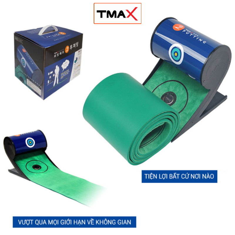 Thảm Tập Golf TMAX 2PUTTING tại nhà Nhỏ Gọn, Thiết Kế Độc Đáo Trả Lại Bóng Tập Luyện Hiệu Quả