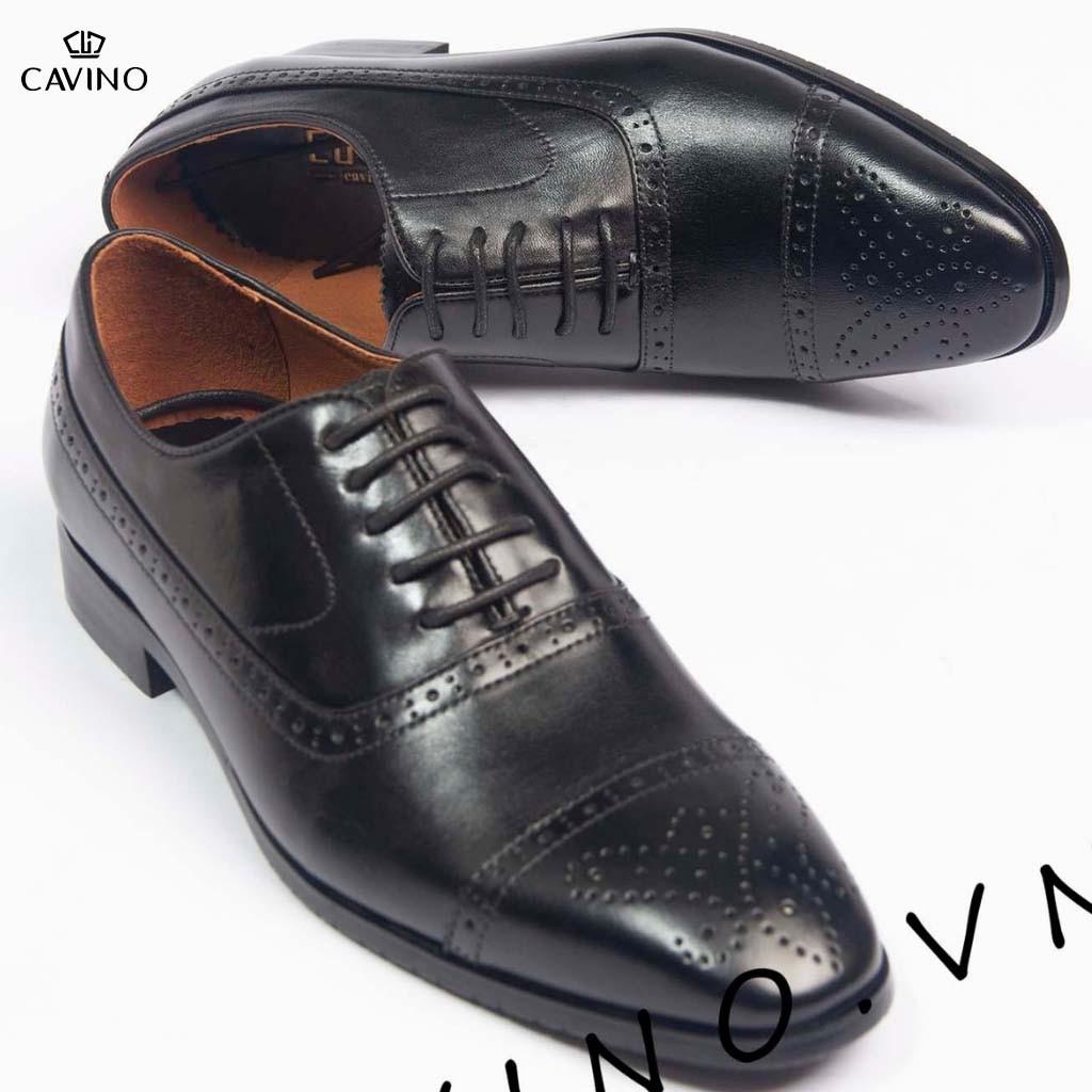 Giầy tây nam, giầy công sở Oxford cao cấp CAVINO GTN2001 giầy da bò nguyên miếng cao cấp