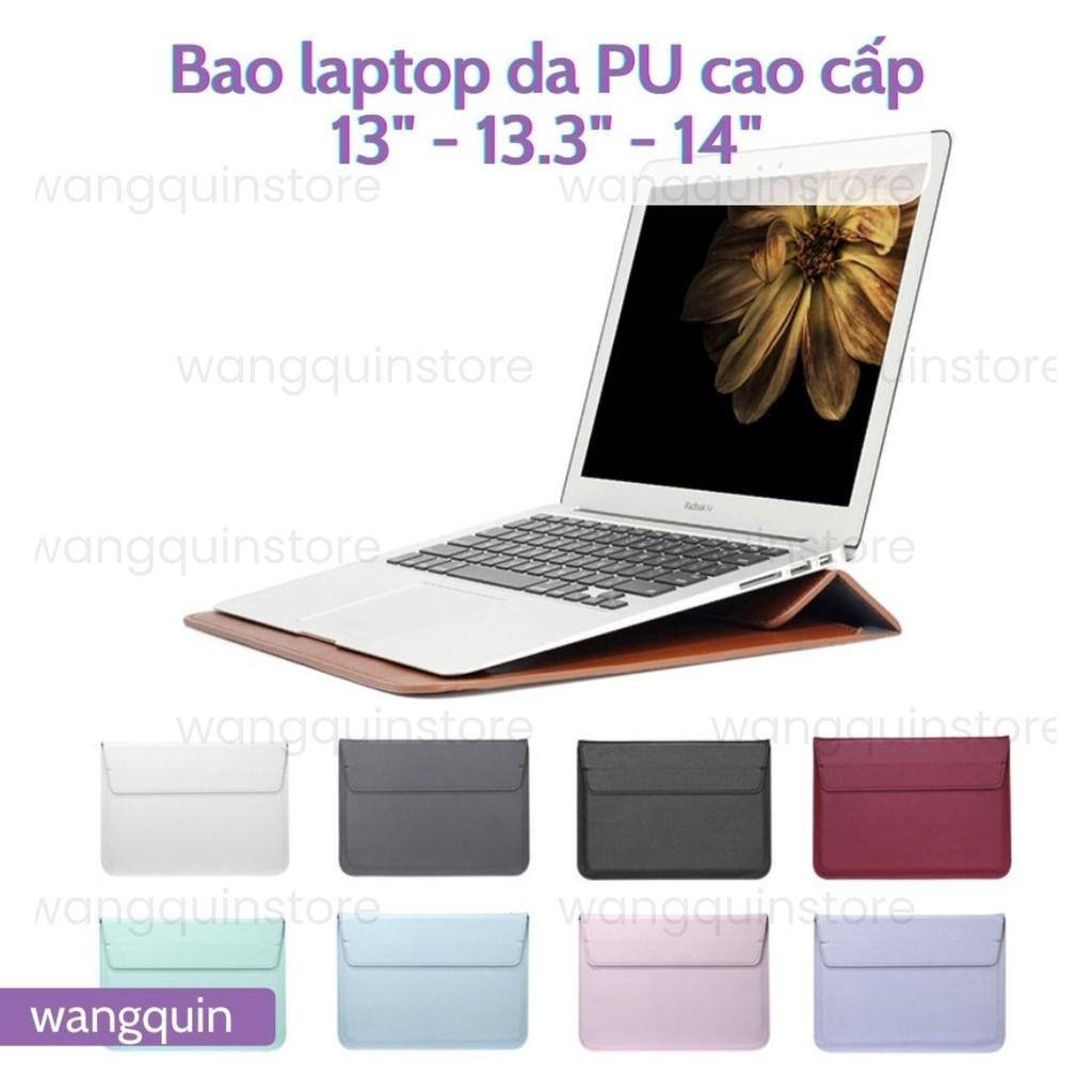 Túi đựng bảo vệ tích hợp giá đỡ cho MacPro Asus Acer 11.6&quot; / 13.3&quot; / 14&quot; / 14.6&quot; Da PU cao cấp nhiều màu Bao Laptop