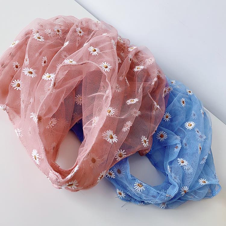 Túi xách Classy vải voan 2 lớp họa tiết thêu hoa cúc vintage đi chơi đi biển dạo phố T671