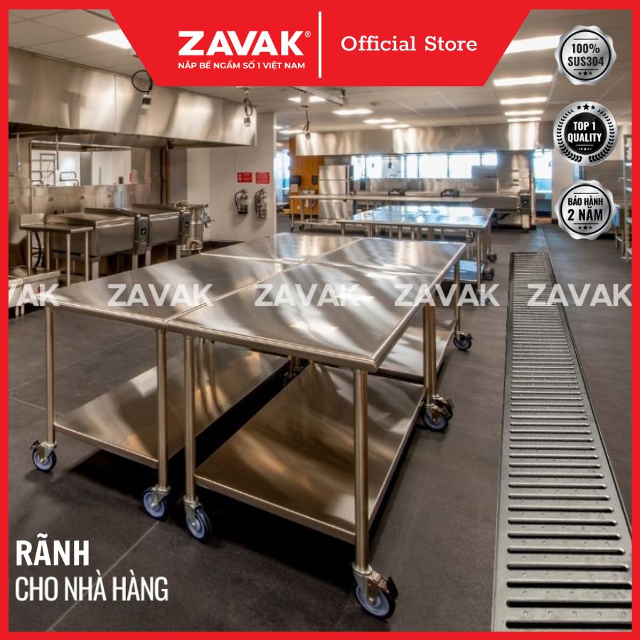 Rãnh Thoát Nước Inox 304 ZAVAK Grating GRT-AX217 inox 304 (modun 1.2m)