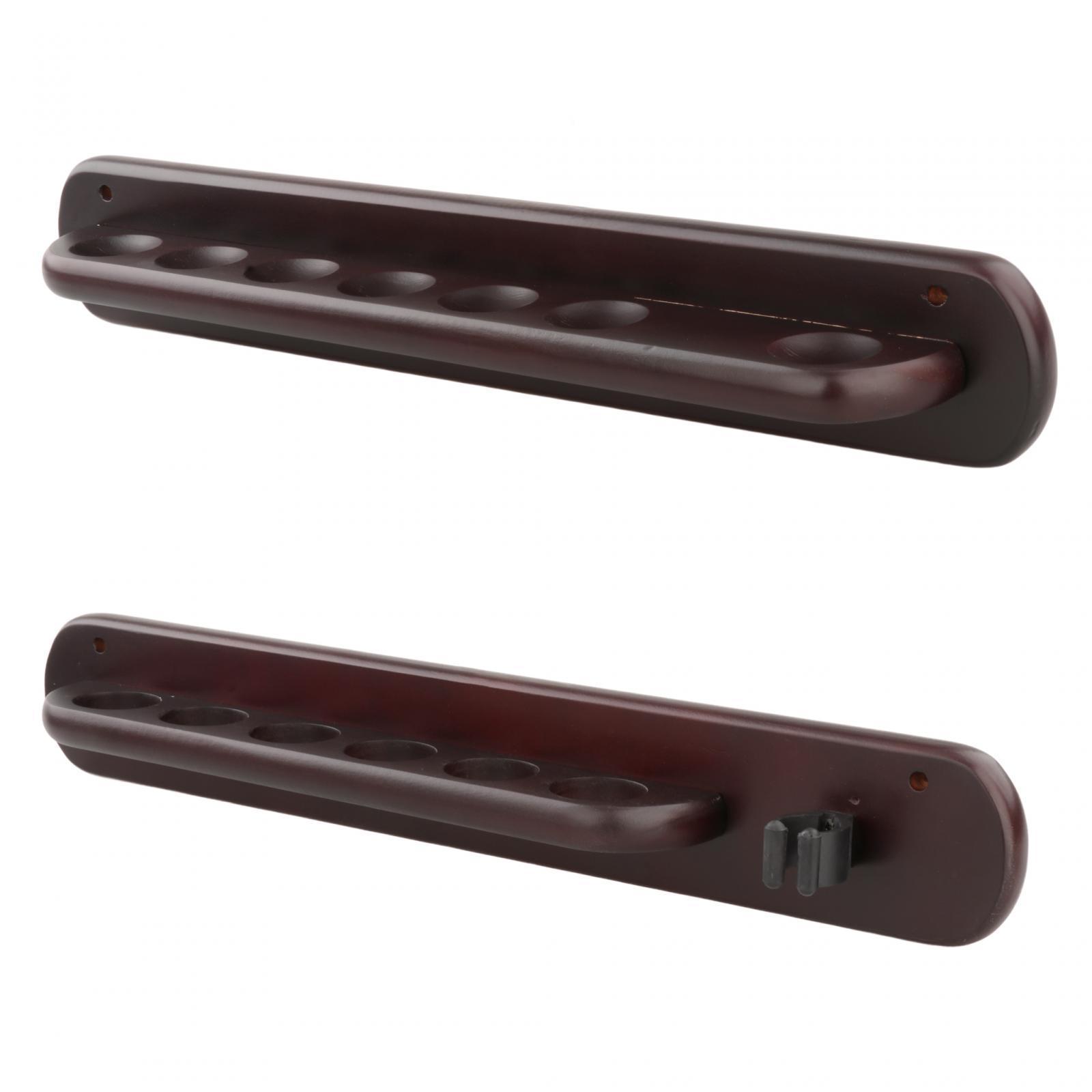 Wood Billiard Cue Rack Accessories Locating Clips Storage Bracket Wall Mounted Pool Cue Holder for Clubs Pool Bars Players Game Room Sports
