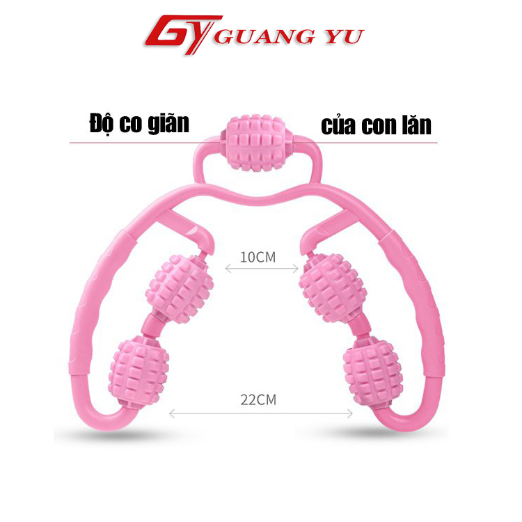 Con Lăn Massage Guang Yu 360 Độ 5 Bánh Lăn Giãn Cơ Tập Yoga Tiện Lợi - Dụng cụ mát xa cao cấp