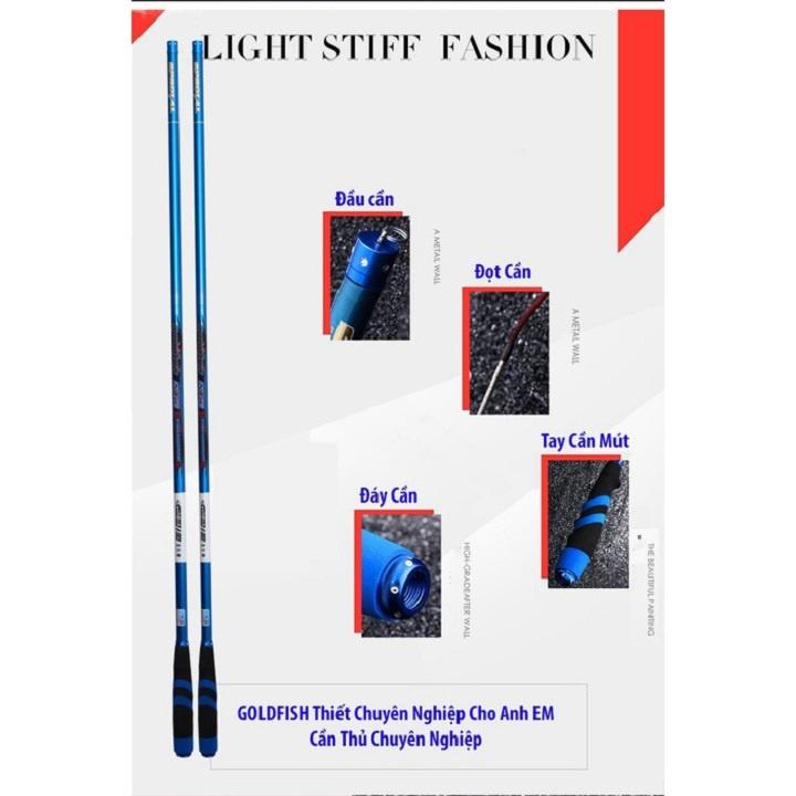 Cần Câu Tay Độ Cứng 3H Goldfish 3m6 - 6m3 Nhấc tĩnh 1.5kg, thu gọn 110cm - Sanami Fishing