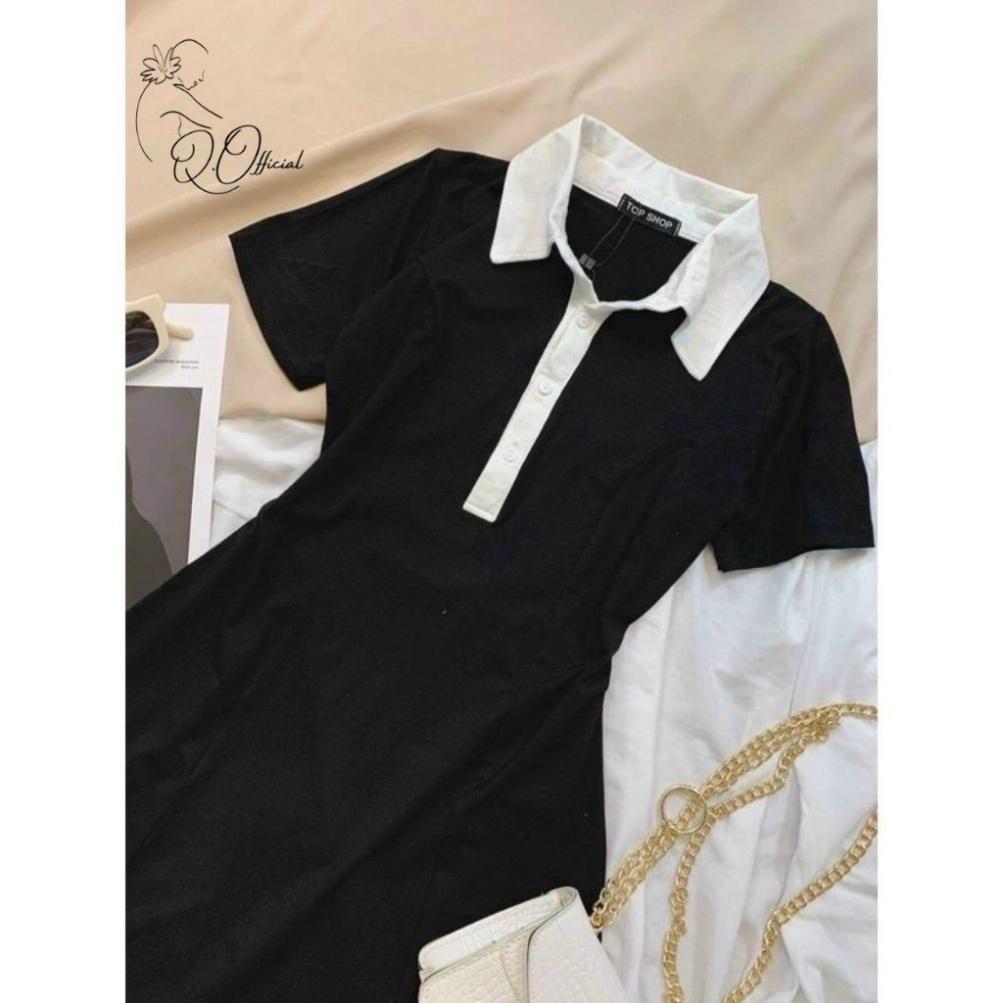 Đầm Polo Siêu Xinh Vải Poly Chất Lượng Cao-Siêu Mát-Co giãn tốt- Bền Bỉ- Không nhăn- Không bai nhão