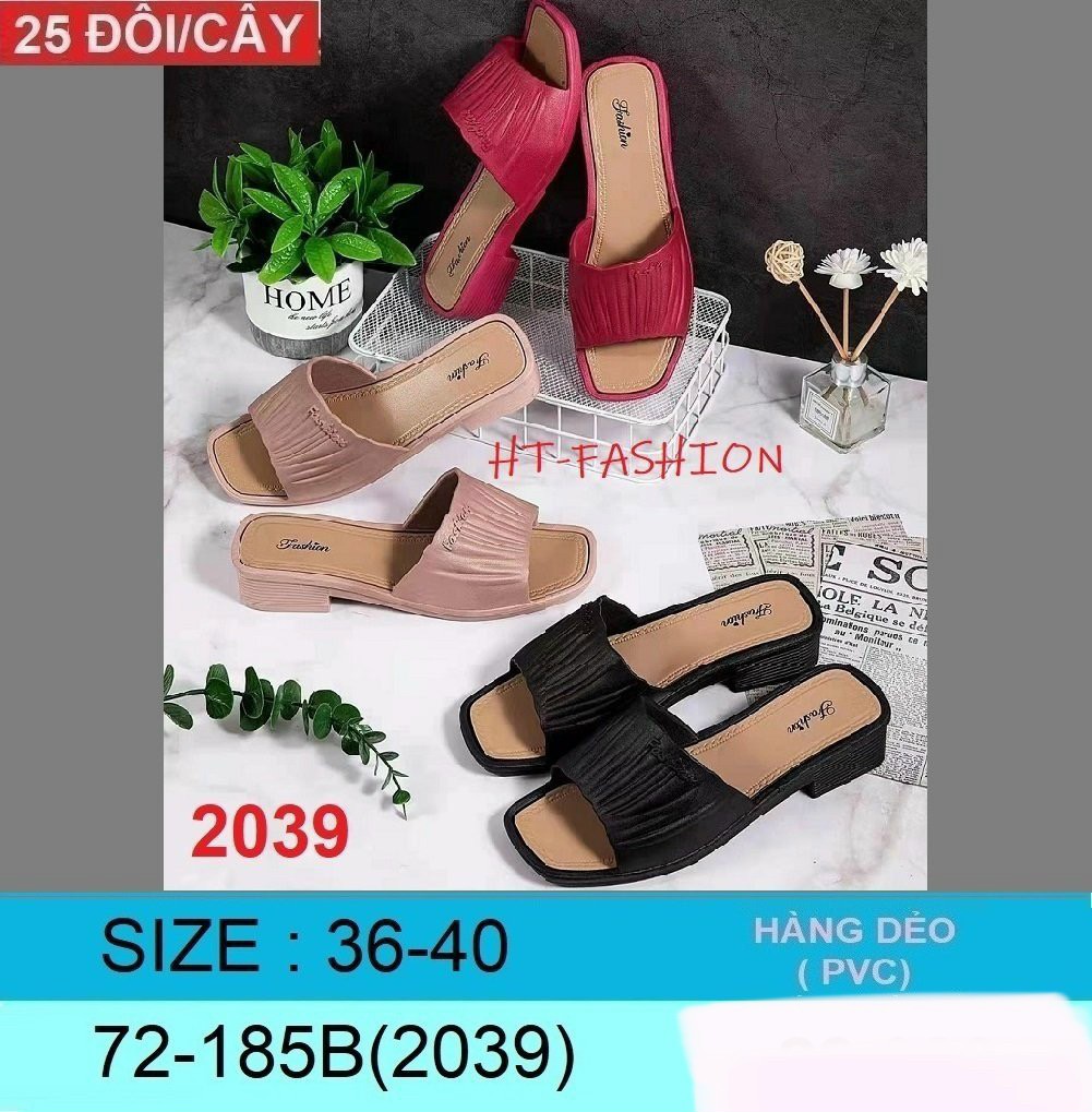 Dép nhựa đế cao nữ mềm nhiều mẫu(2039_2049) size 36-40