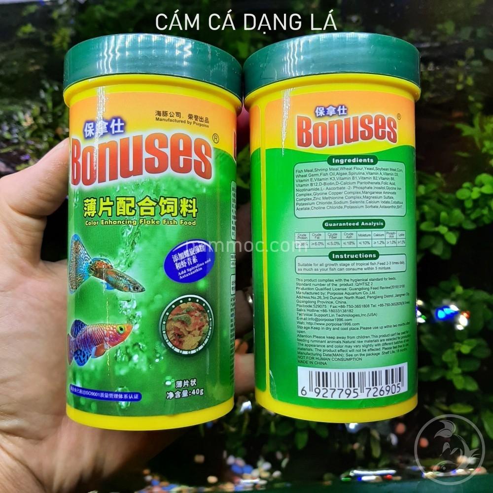 BONUSES Flake Fish Food - Thức Ăn Tổng Hợp Dạng Lá » Tăng Màu Sắc Cho Các Loại Cá (Bảy màu, Neon, Galaxy, Dario...)