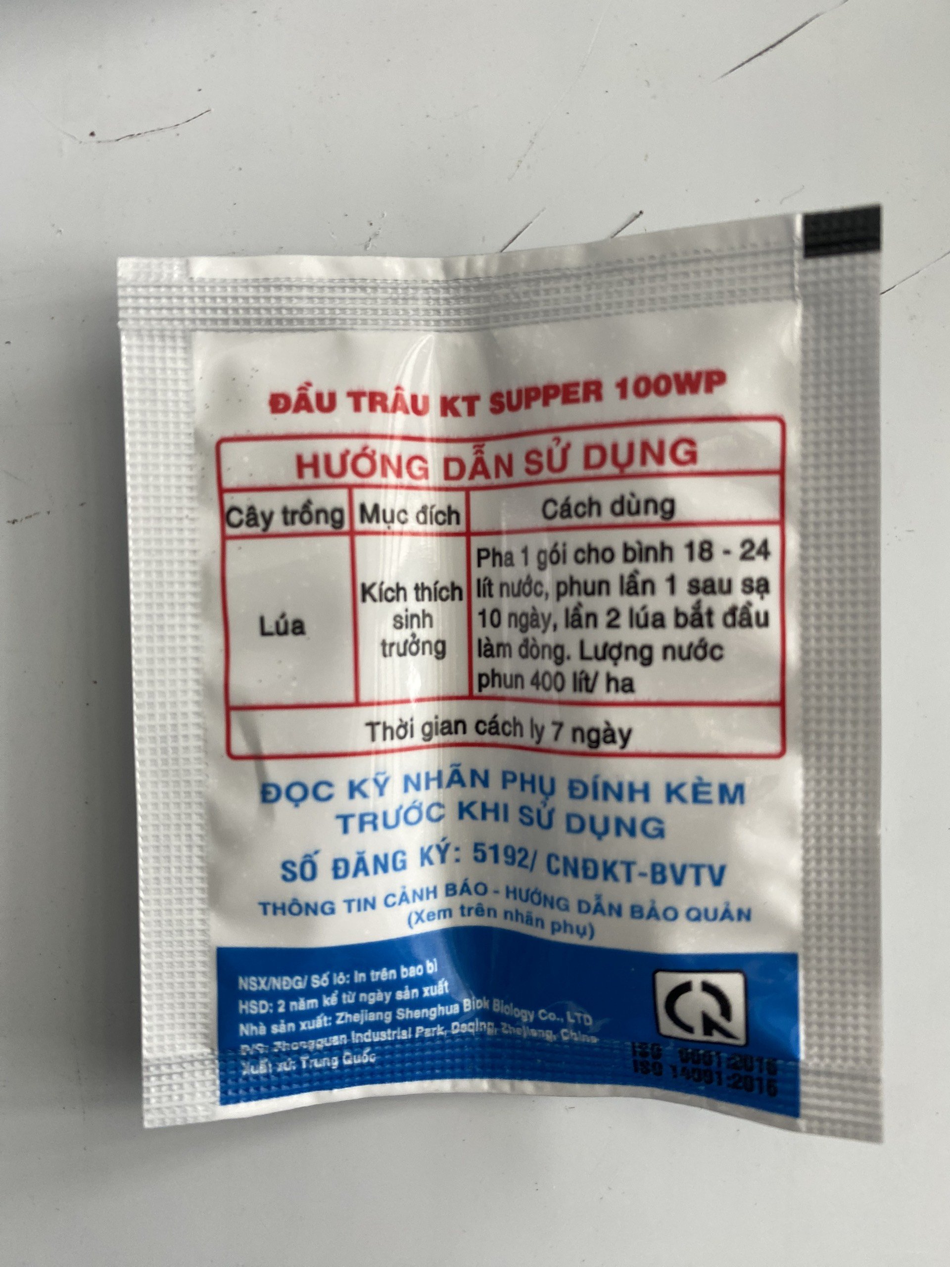 Thuốc kích thích sinh trưởng Đầu Trâu KT Supper 100WP | Gói 1.5g