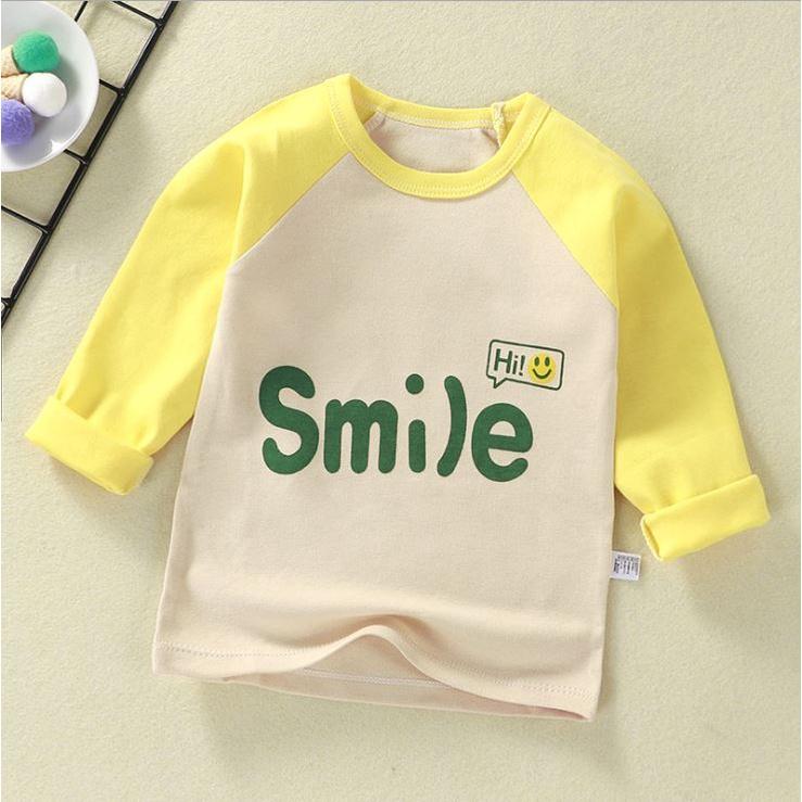 Áo Thun Cotton Thu Đông Dài Tay Cho Bé Gái Màu Vàng - Me Yeu Con 1102 - Từ 7 - 27 Kg