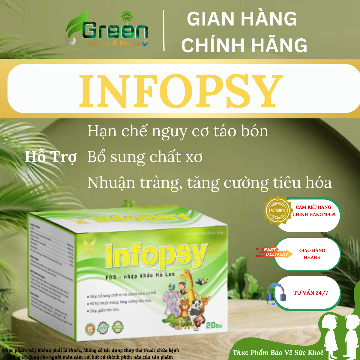 TPBVSK: INFOPSY - Cốm chất xơ, chống táo bón cho Bé