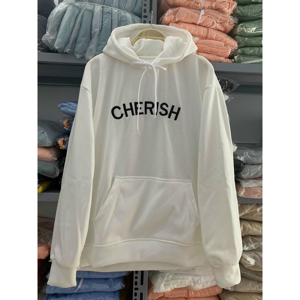 Áo Hoodie Chống Nắng unisex ulzzang Có 5 Màu, Dành cho nam và nữ In Hình CHERICH nỉ ngoại form rộng