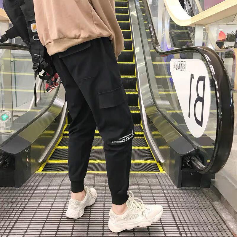 Quần jogger kaki túi hộp unisex In, ulzzang WIND