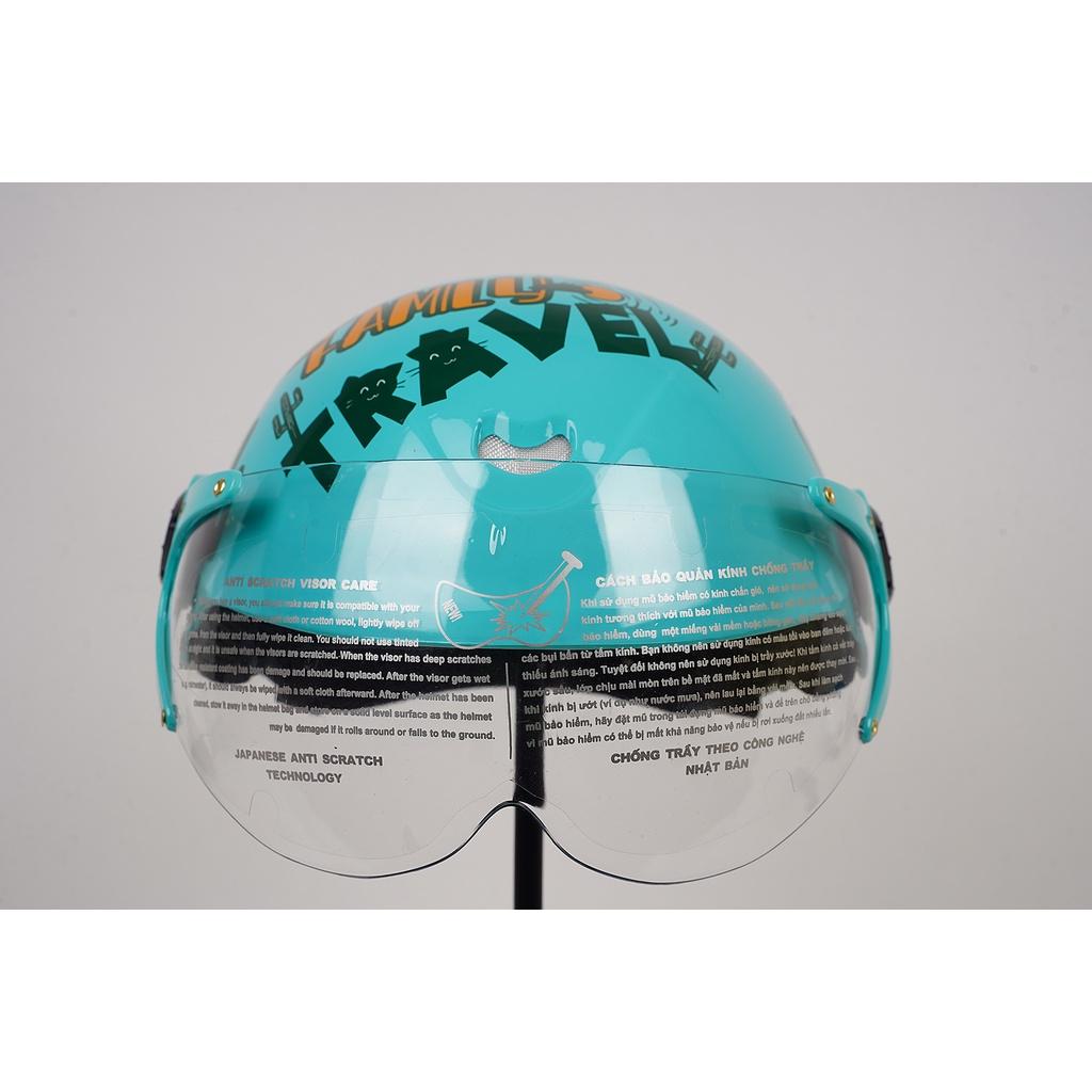 Mũ Bảo Hiểm Trẻ Em CHITA HELMETS CT25 Tem Mèo Du lịch