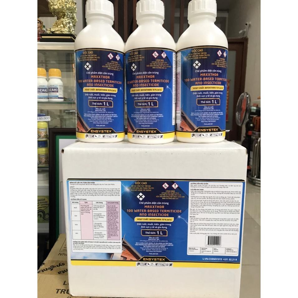 Chế phẩm diệt côn trùng, diệt khuẩn dùng trong lĩnh vực gia dục và y tế MAXXTHOR , chai 1 lít.