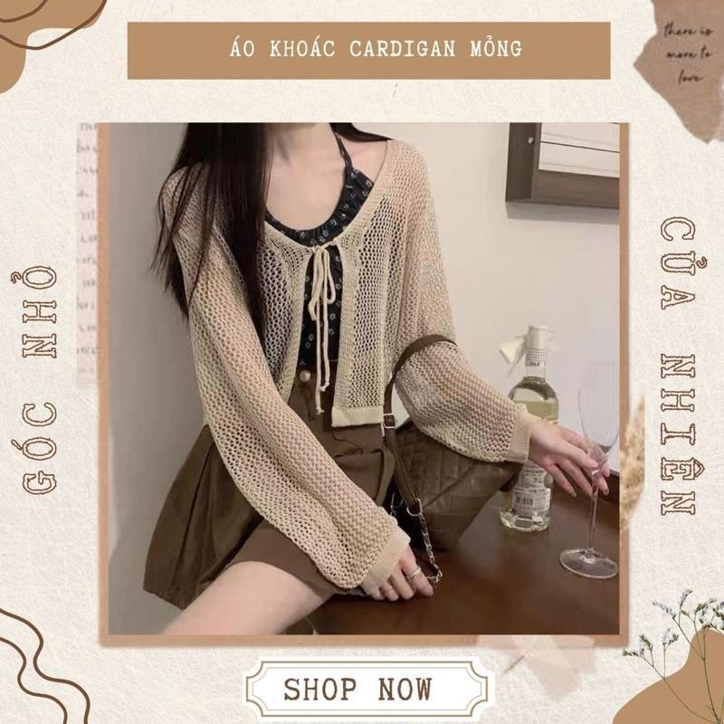 Áo Khoác Cardigan Lưới Mỏng, Áo Khoác Ngoài Đi Biển Quảng Châu (ẢNH THẬT+VIDEO)