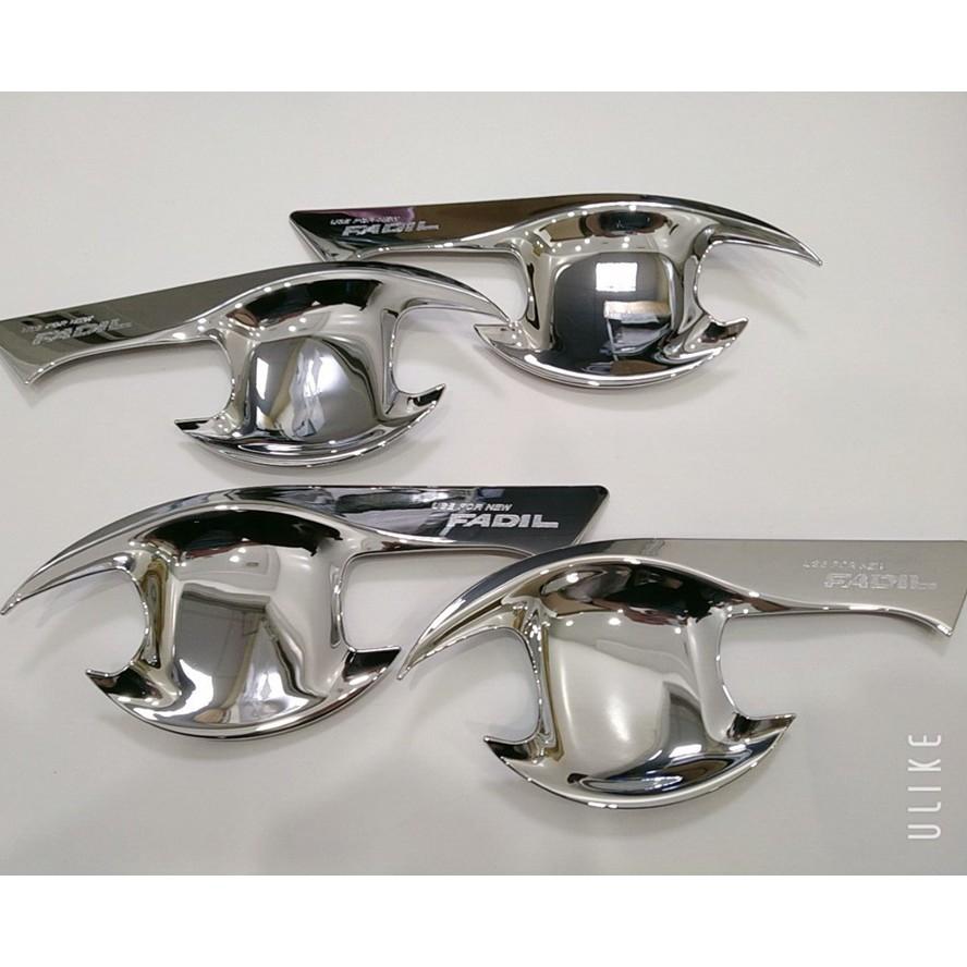 Trọn bộ nẹp bước chân, bệ bước chân, ốp tay, chén hõm cửa, nắp xăng Vinfast fadil