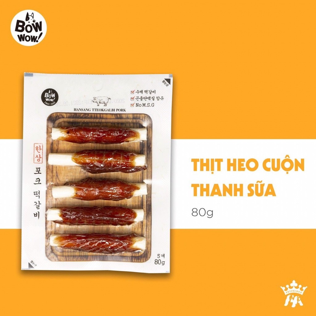 Bánh thưởng cho chó Thịt cuộn thanh sữa Bowwow