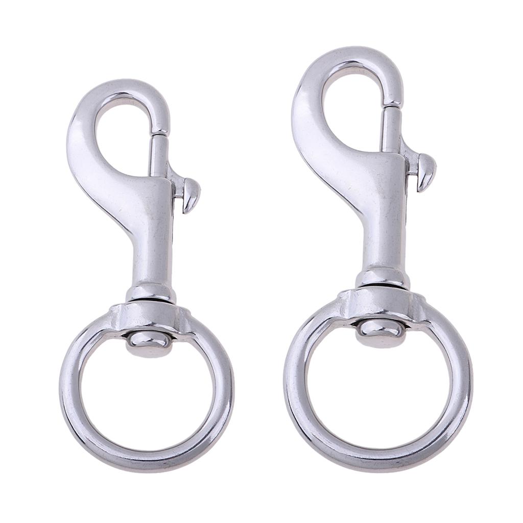 4x316 Stainless Steel Swivel Eye Snap Hook Dog Leash Swivel Clip 80MM