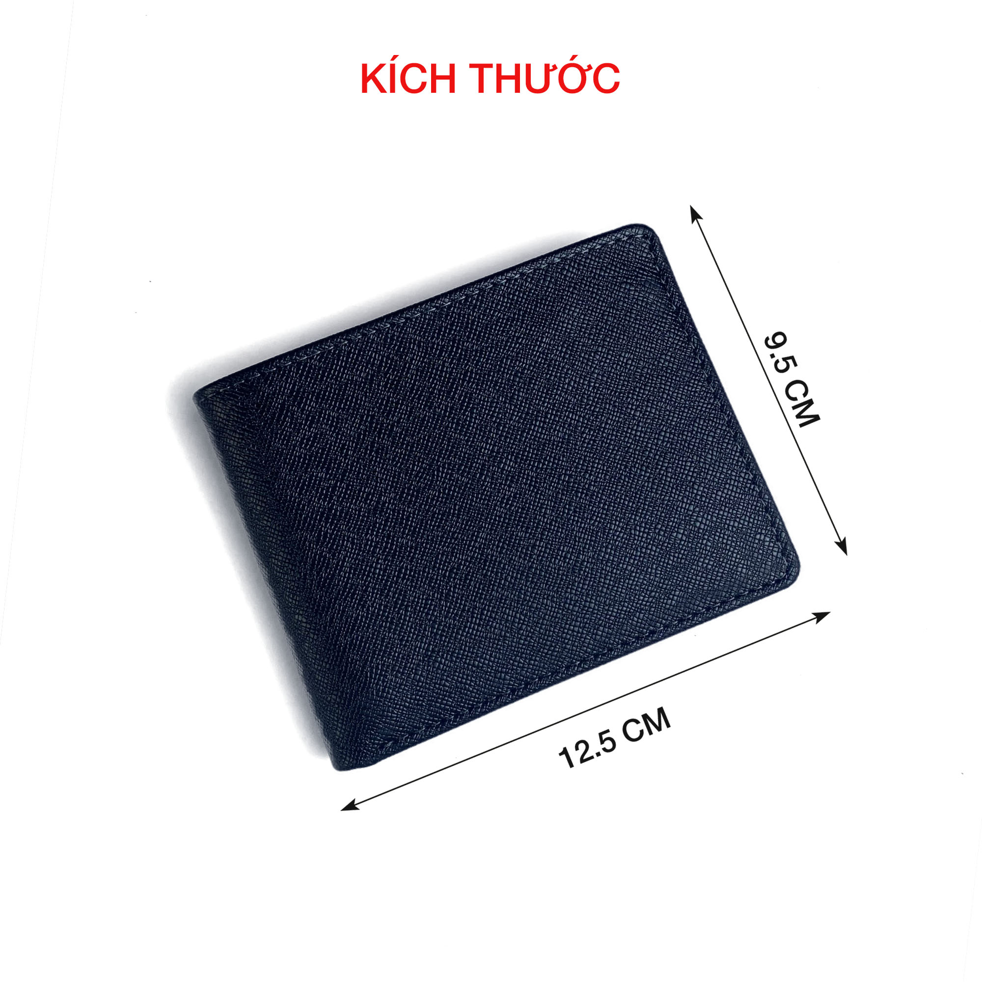 Ví nam da saffiano cao cấp PQ Leather PV6 - da thật - full hộp làm quà tặng có bảo hành