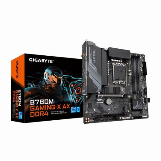 Mainboard Gigabyte B760M Gaming X AX DDR4 (Intel B760/LGA1700/M-ATX/4 khe RAM DDR4/128GB) - Hàng Chính Hãng